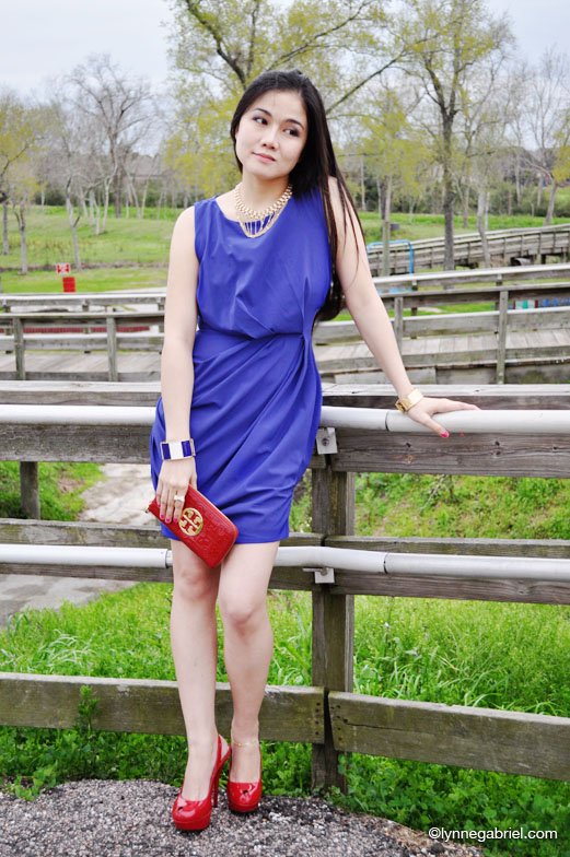 AX Paris USA Cobalt Blue Dress + Astrid & Miyu Jewelries — Whatever is ...