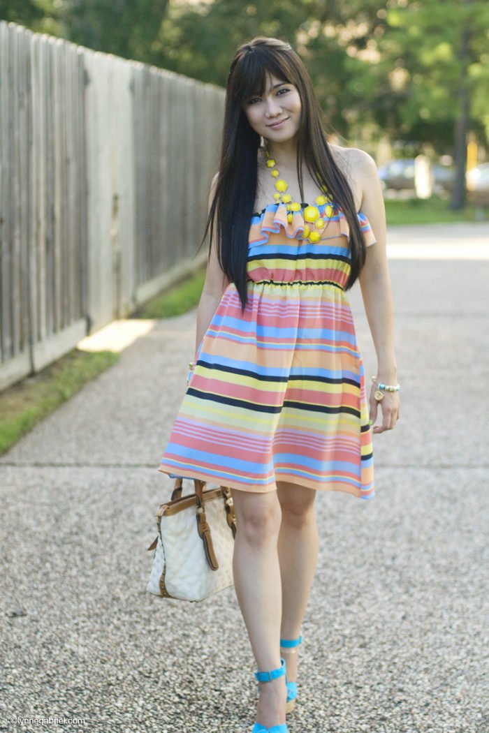 Elle Lauri Striped Lola Dress