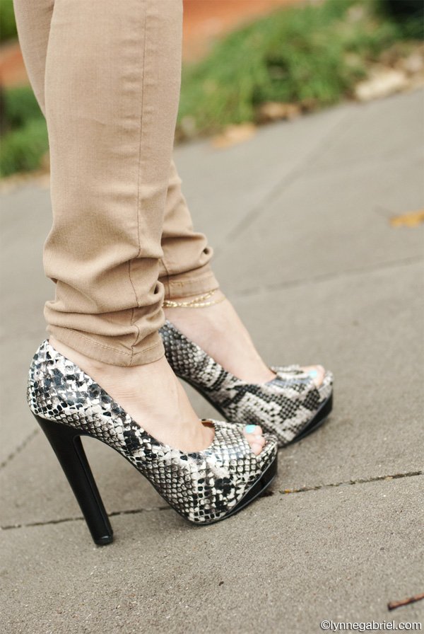 MyHotShoes Python High Heels