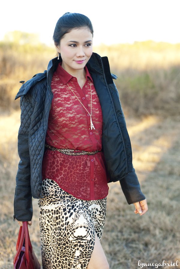 Holiday Look #4: Leopard and Burgundy