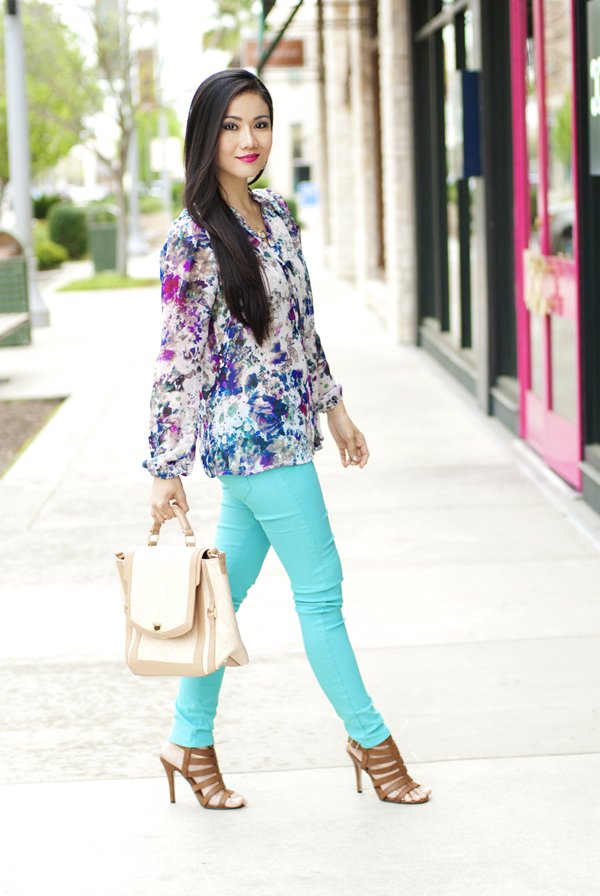 Sheer Floral Blouse