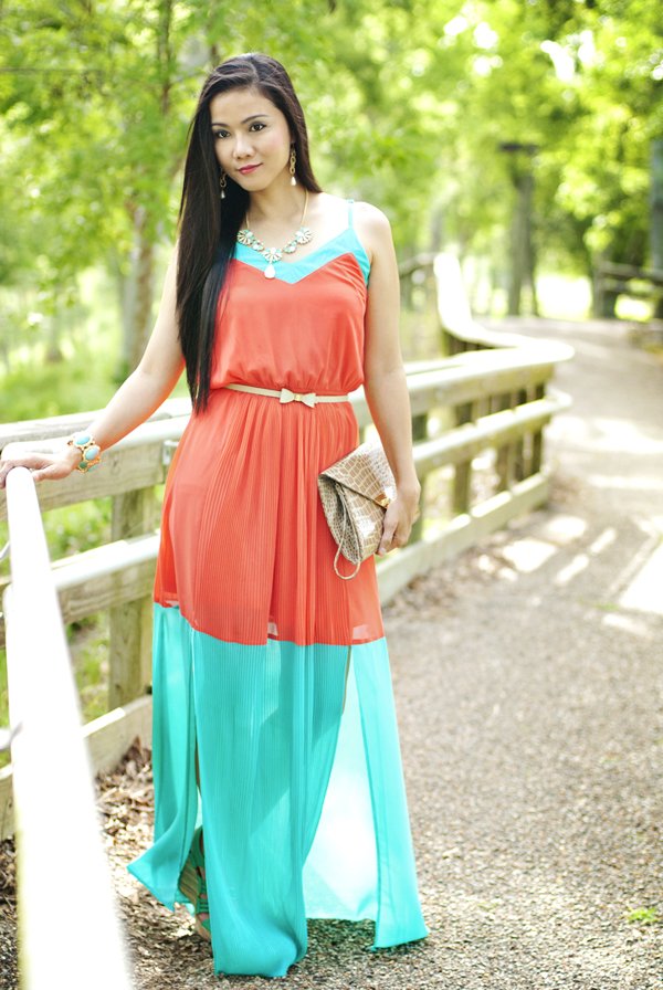 Colorblock Maxi Dress