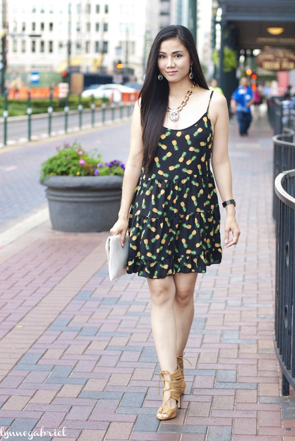 Summer Night-Out in Deb Shops Part 1: Pineapple Slip Dress