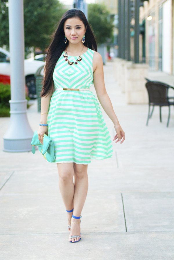 A Simple Mint and White Stripes Dress — Whatever is Lovely