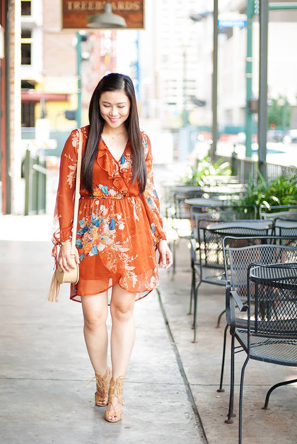 Cognac Floral Dress + Another Fabulous Giveaway