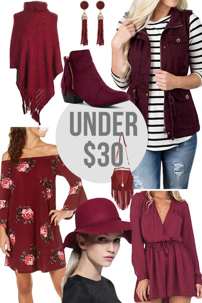 8 Fall Pieces In Shades of Burgundy For Under $30