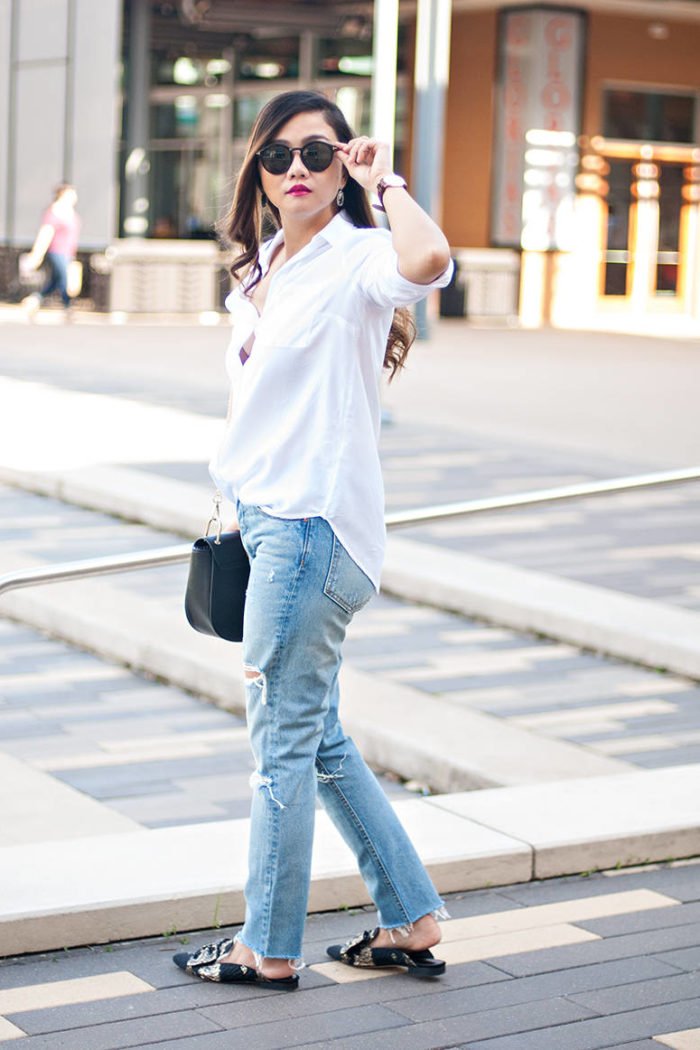 Spring Outfit Inspiration: How to Style a White Button Down Shirt Part 1 (Casual)