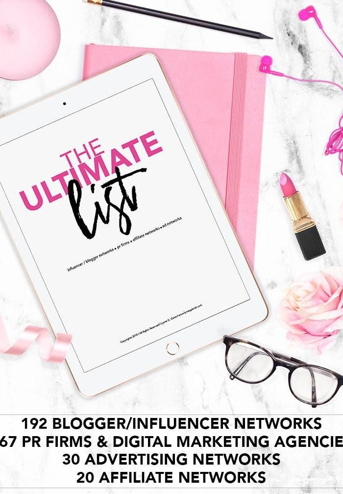 The Ultimate List of Blogger / Influencer Networks, PR Firms & Digital Marketing Companies, Affiliate Networks, Ad Networks, Hotel Contacts and More!