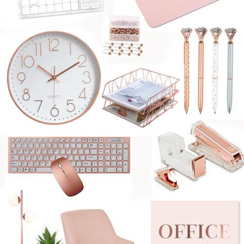 Rose Gold Office Accessories-featured