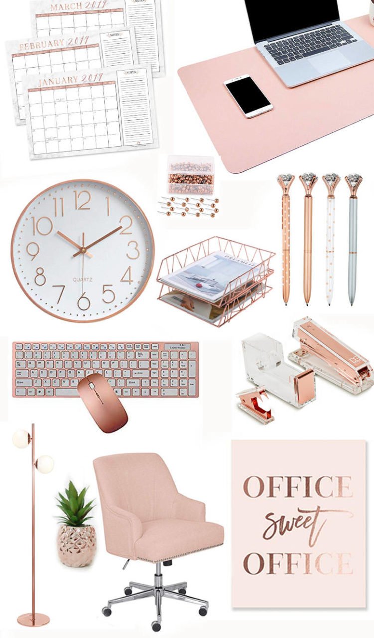 Rose Gold Office Accessories-featured