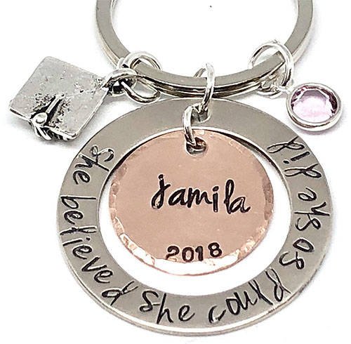 She Believed She Could Keychain